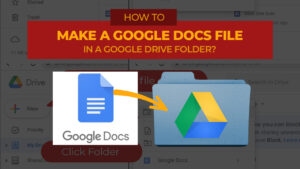 How to make a Google Docs file inside a folder?